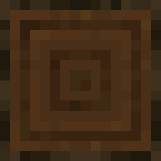 Valikon taustalla kuva minecraft puusta